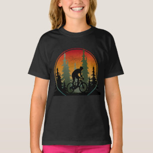 Sunset Biking Nature Scenery T-Shirt