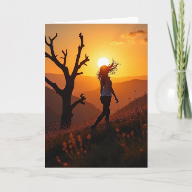 Sunset Birthday Card (Front)