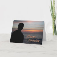 Sunset Birthday Card for Reunited Father or Son