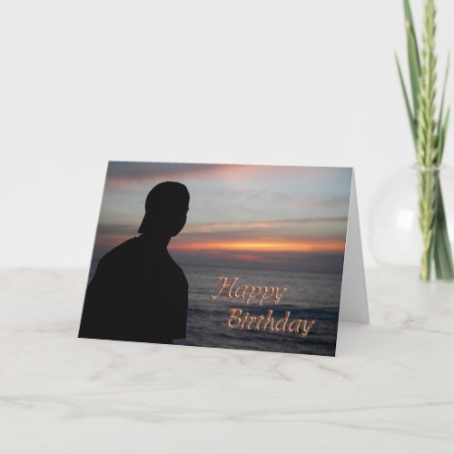 Sunset Birthday Card for Reunited Father or Son