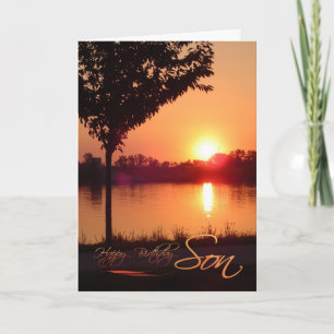 Sunset Birthday for Son Card