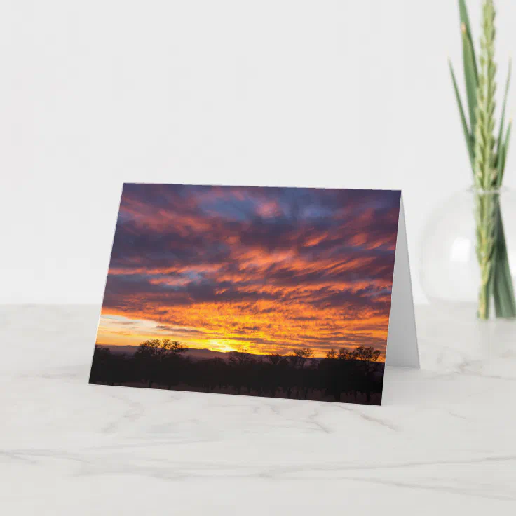 Sunset Blank Inside Greeting Card Zazzle