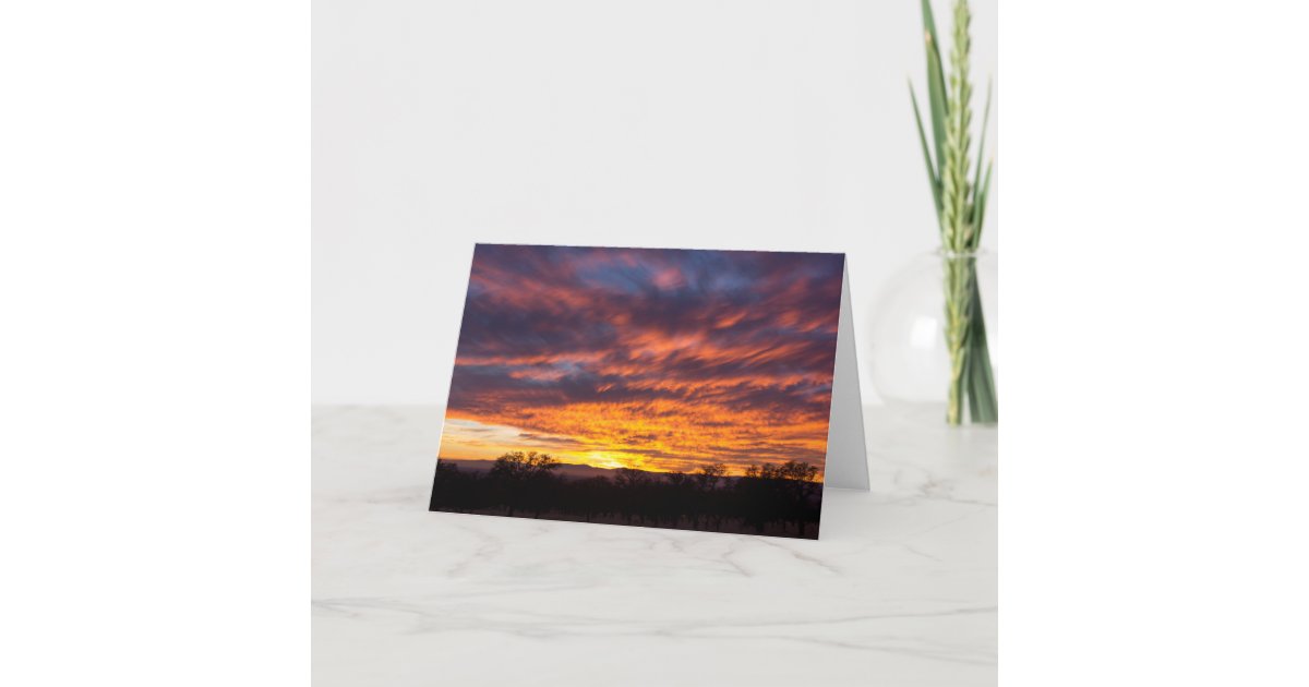 Sunset Blank Inside Greeting Card | Zazzle