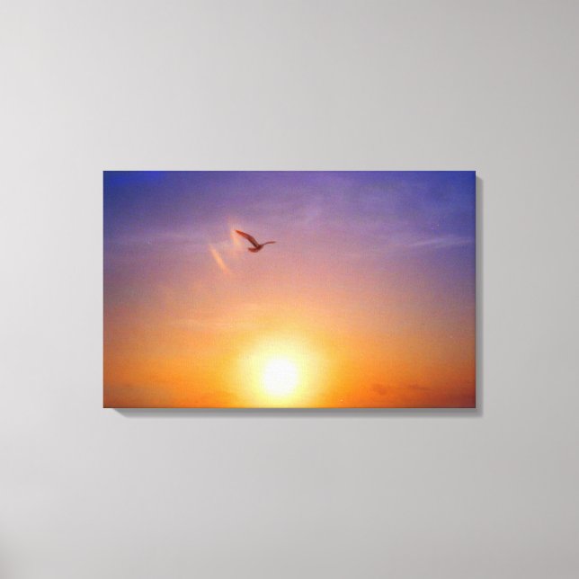 Sunset Bliss 3 Panel Canvas Print (Front)