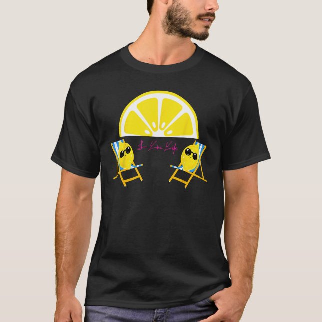 Sunset Bliss Lemon Slice Summer Vacation Lemons I  T-Shirt (Front)