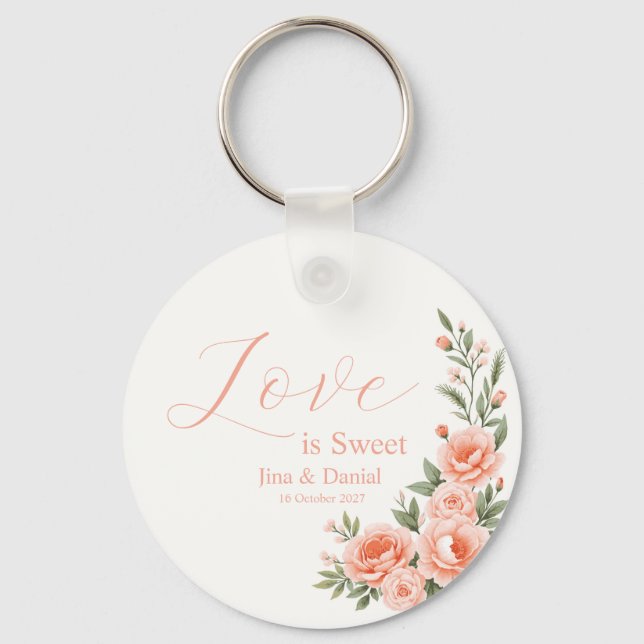 Sunset Bloom Keychain (Front)