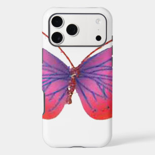 "Sunset Bloom" Red and Purple Butterfly Art Print iPhone 17 Pro Max Case