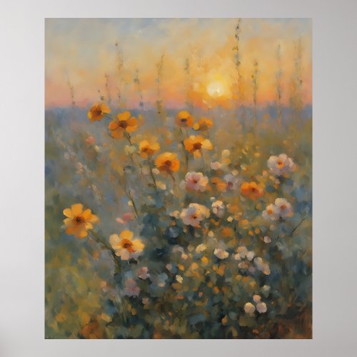 Sunset Blooms Impressionist Reverie Poster