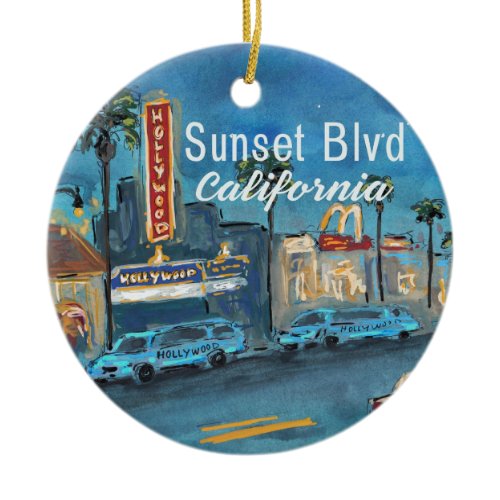 Sunset Blvd Los Angeles Ornament