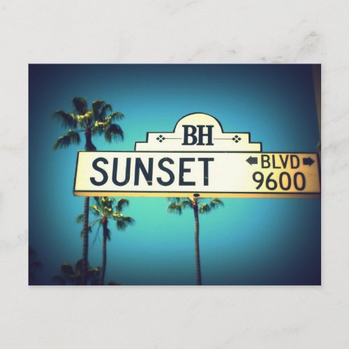 Sunset Blvd Postcard