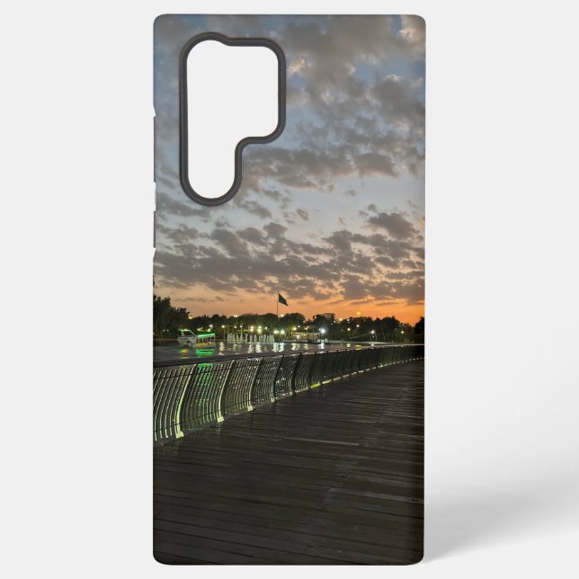 Sunset Boardwalk Phone Case - Evening Sky View (Back)