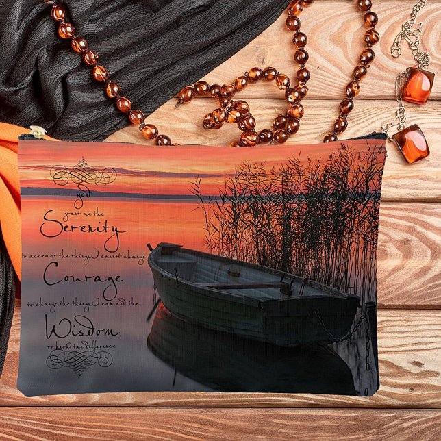 Sunset boat with serenity prayer accessory pouch (Creator Uploaded)