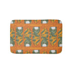 Sunset Botanical Panel Pattern - The White Lotus Bath Mat