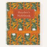 Sunset Botanical Panel Pattern - The White Lotus Notebook