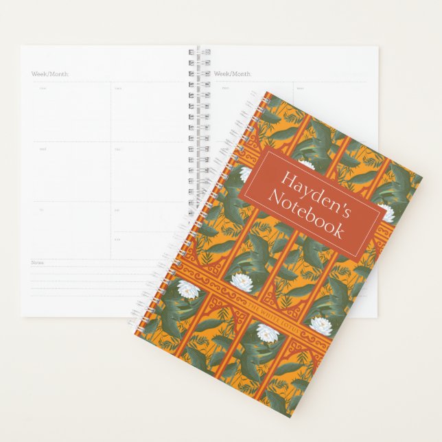 Sunset Botanical Panel Pattern - The White Lotus Planner (Display)