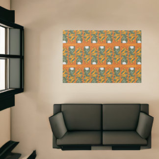 Sunset Botanical Panel Pattern - The White Lotus Rug