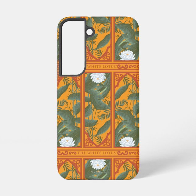 Sunset Botanical Panel Pattern - The White Lotus Samsung Galaxy Case (Back)