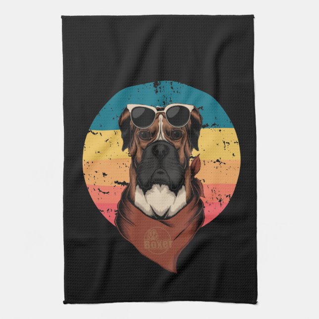   Sunset Boxer  Kitchen Towel (Vertical)