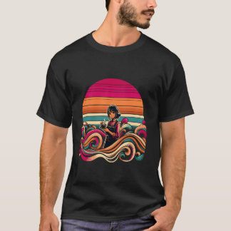 Sunset Brew Anime - Coffee Time Vector Art T-Shirt