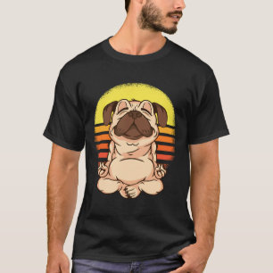 Sunset Buddha Meditation Buddhist Funny Pug Dog Do T-Shirt