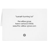 sunset: burning ice cards (Back Horizontal)