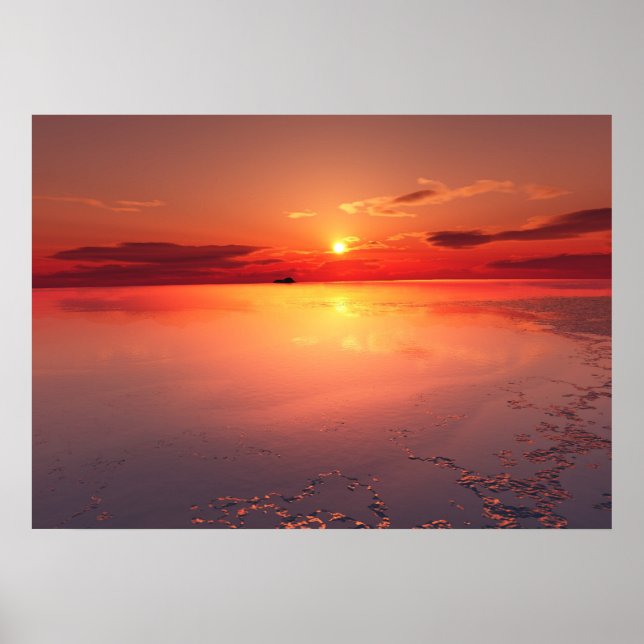 sunset: burning ice poster (Front)