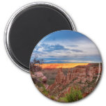 Sunset Burning Ridge Colorado National Monument Magnet