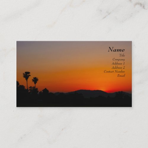 Sunset Business Card