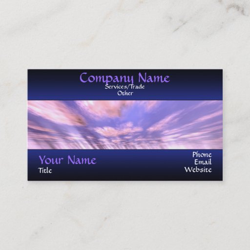 Customizable Sunset Business card