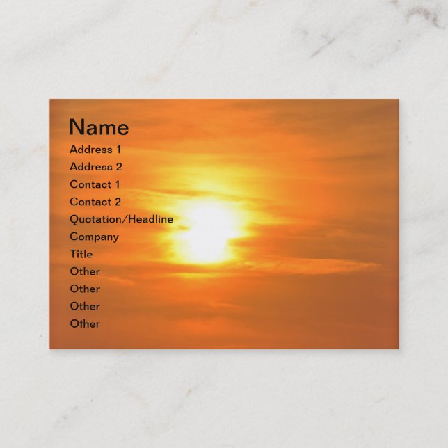 Sunset Business Card (Front)