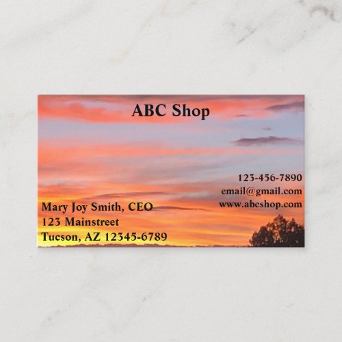 Sunset Business Card