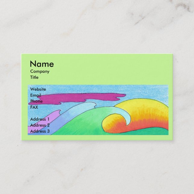Sunset Business Card Template (Front)