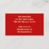 Sunset business card template red portrait (Back)