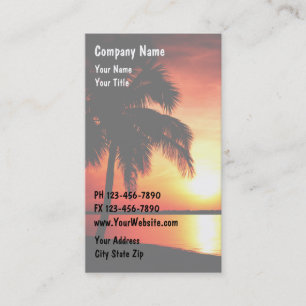 Sunset Business Cards