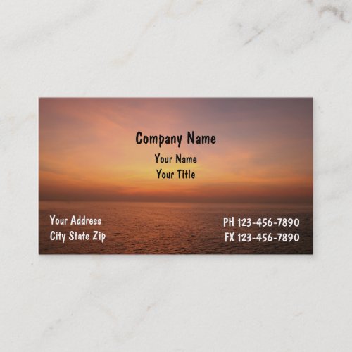 Sunset Business Cards