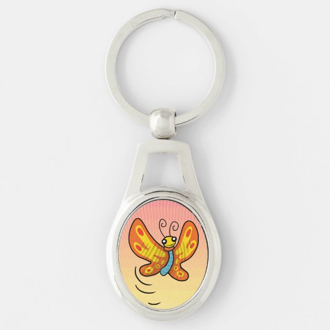 Sunset Buttah Fly Keychain (Front)