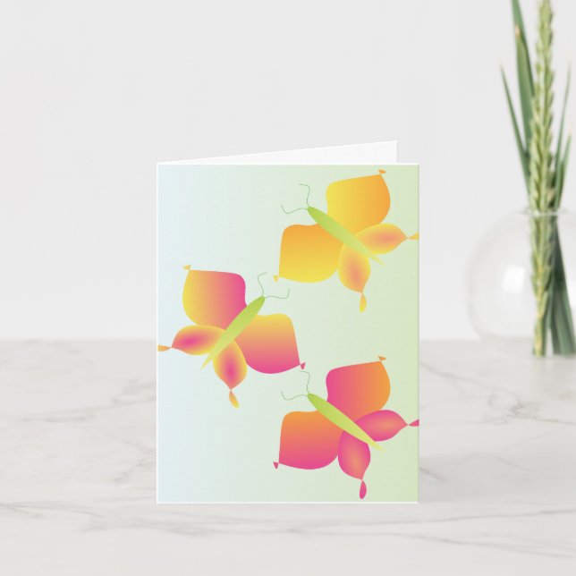 Sunset Butterflies Card (Front)
