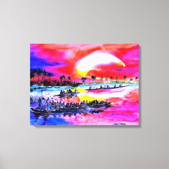 Sunset by Ini Brown Canvas Print (Front)
