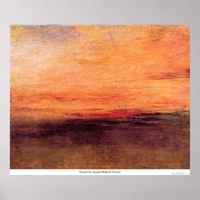 Sunset by Joseph Mallord Turner Poster (Front)