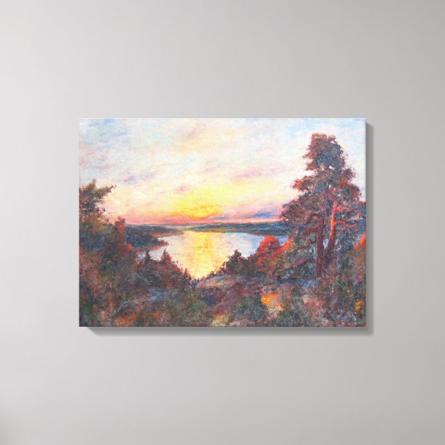 Sunset by the Coast (by Kimon Loghi) Canvas Print (Front)