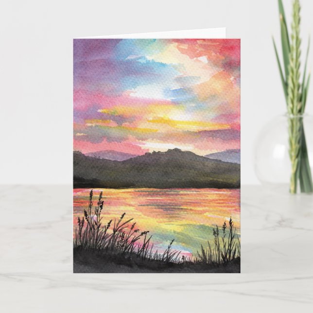 Sunset by the Lake Card (Front)