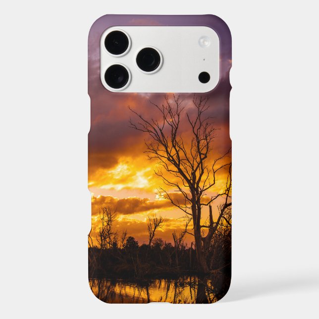 Sunset by the lake iphone case (Back)