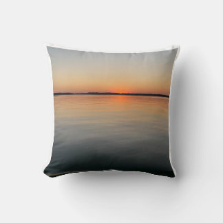 Sunset by the Lake  Throw Pillow