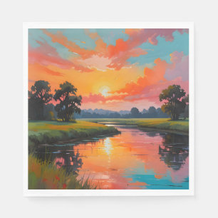 Sunset by the River Napkins