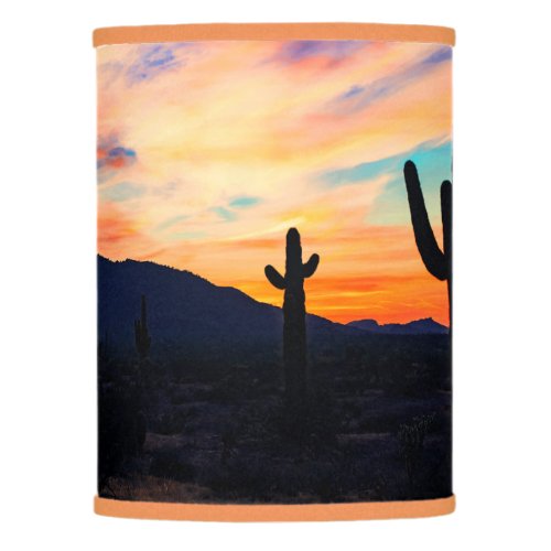 Sunset Cactus Desert Dusk Lamp Shade