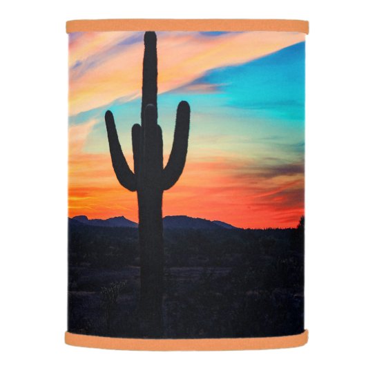 Sunset Cactus Desert Dusk Lamp Shade (Right)