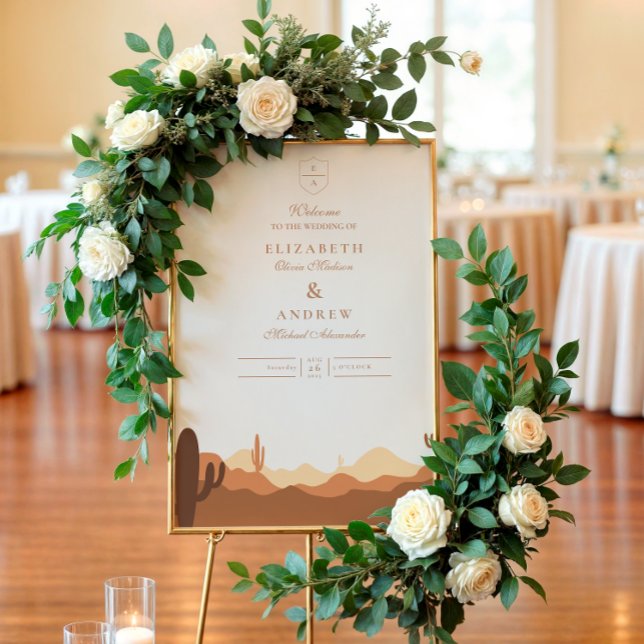 Sunset Cactus Desert Wedding Foam Board (Creator Uploaded)