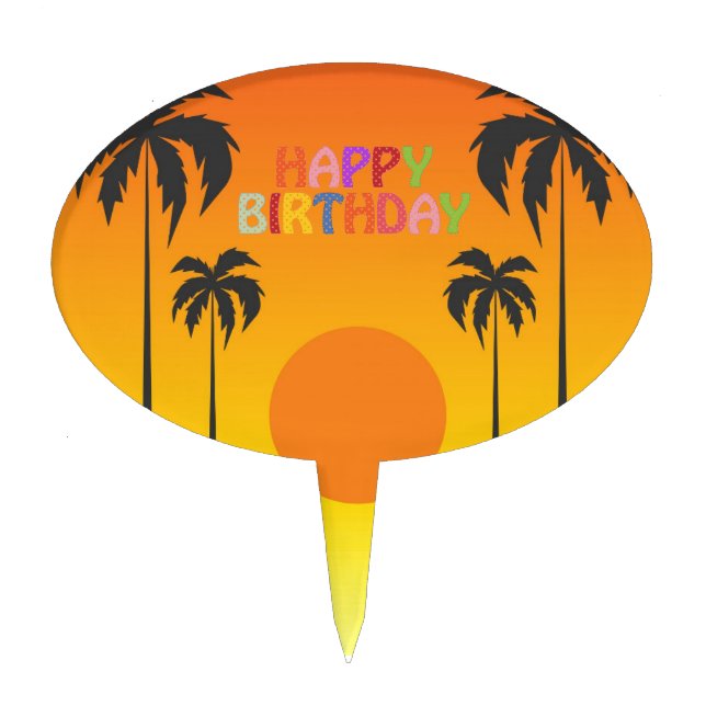 Sunset Cake Topper (Front)