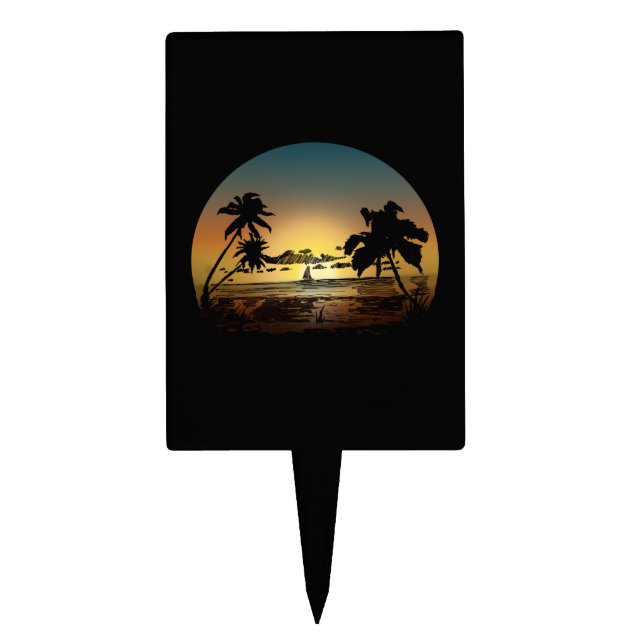 Sunset Cake Topper (Front)