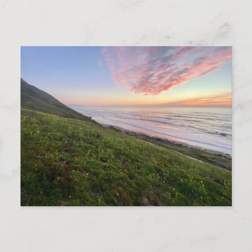 Sunset California Coast Postcard